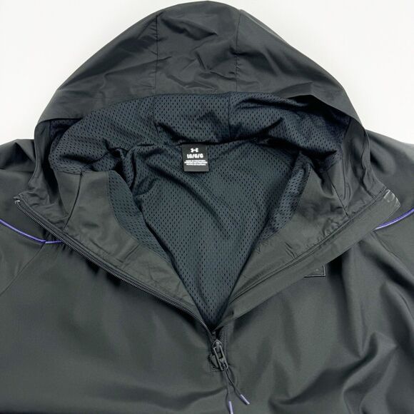 Under Armour Project Rock Men's Black Pullover Windbreaker Anorak Jacket Large - Picture 12 of 16